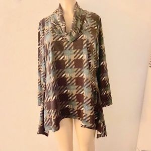 3x$30 Yummy Plus 5X Long Sleeve Blouse Plaid